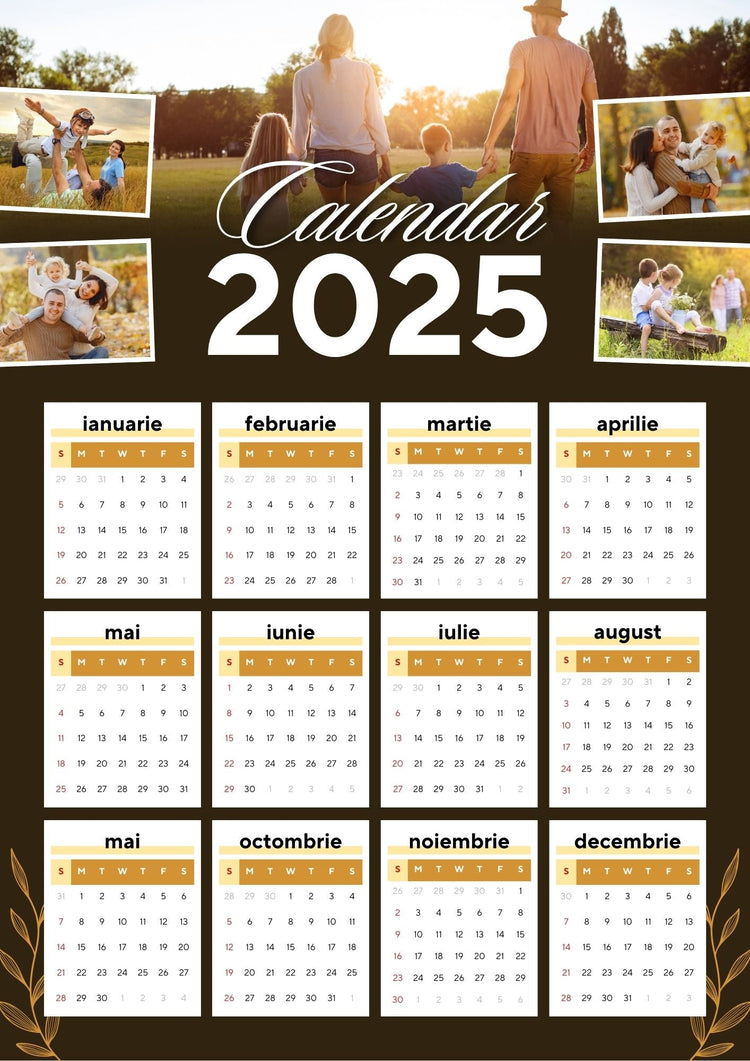 Calendar Personalizat A3 - Organizează - te cu Stil și Originalitate - Atelier Magic