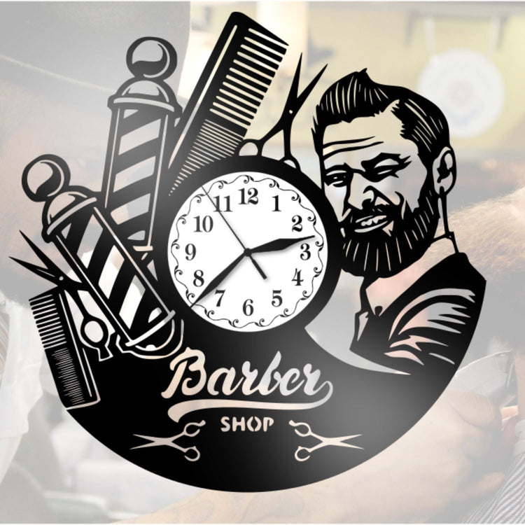 Ceas cadou Barber Shop - model 3 - Cadouri Personalizate