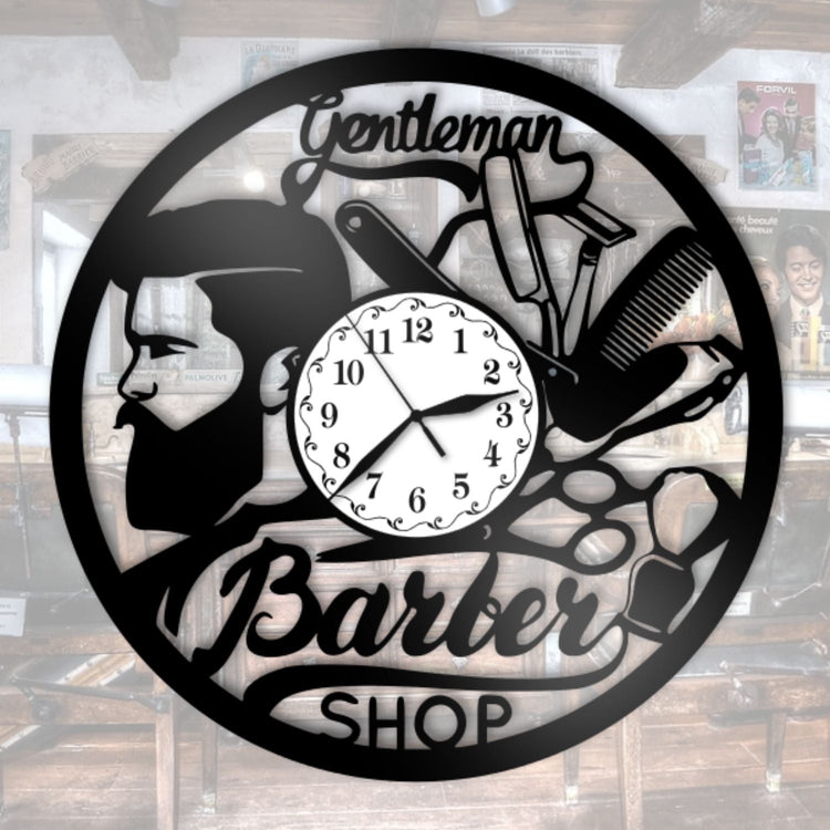 Ceas cadou Barber Shop - model 4 - Cadouri Personalizate