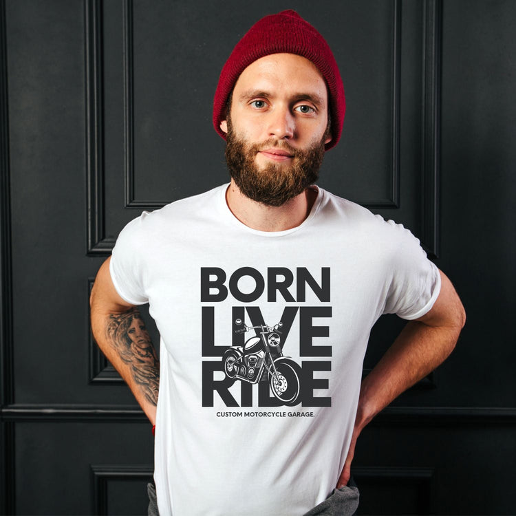 Tricou "born live ride" - Cadouri Personalizate