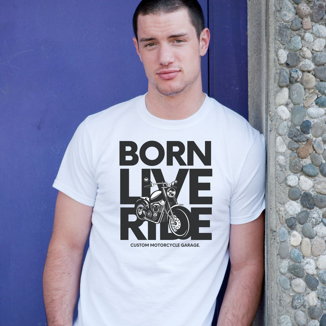 Tricou "born live ride" - Cadouri Personalizate