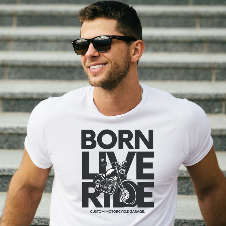 Tricou "born live ride" - Cadouri Personalizate