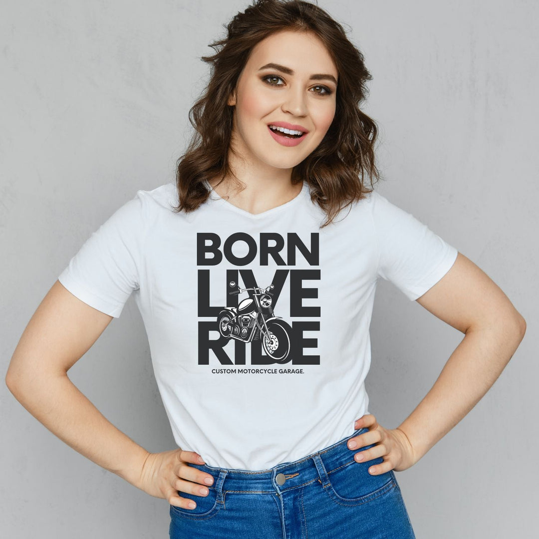 Tricou "born live ride" - Cadouri Personalizate