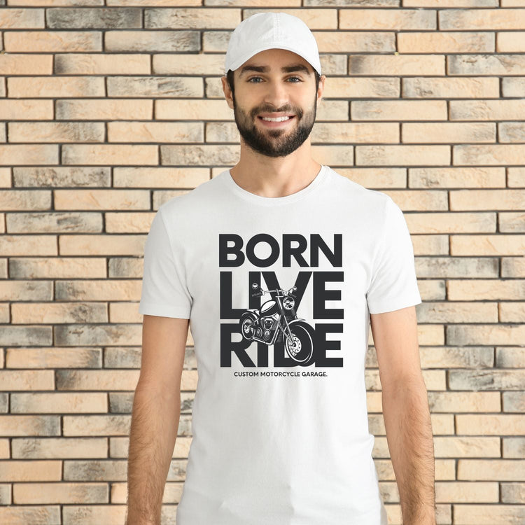 Tricou "born live ride" - Cadouri Personalizate