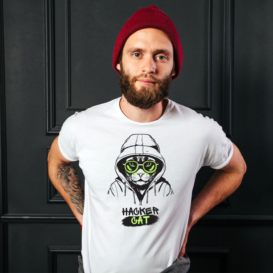 Tricou "hacker cat" - Cadouri Personalizate