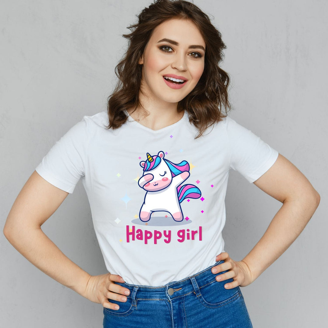 Tricou "happy girl" - Cadouri Personalizate