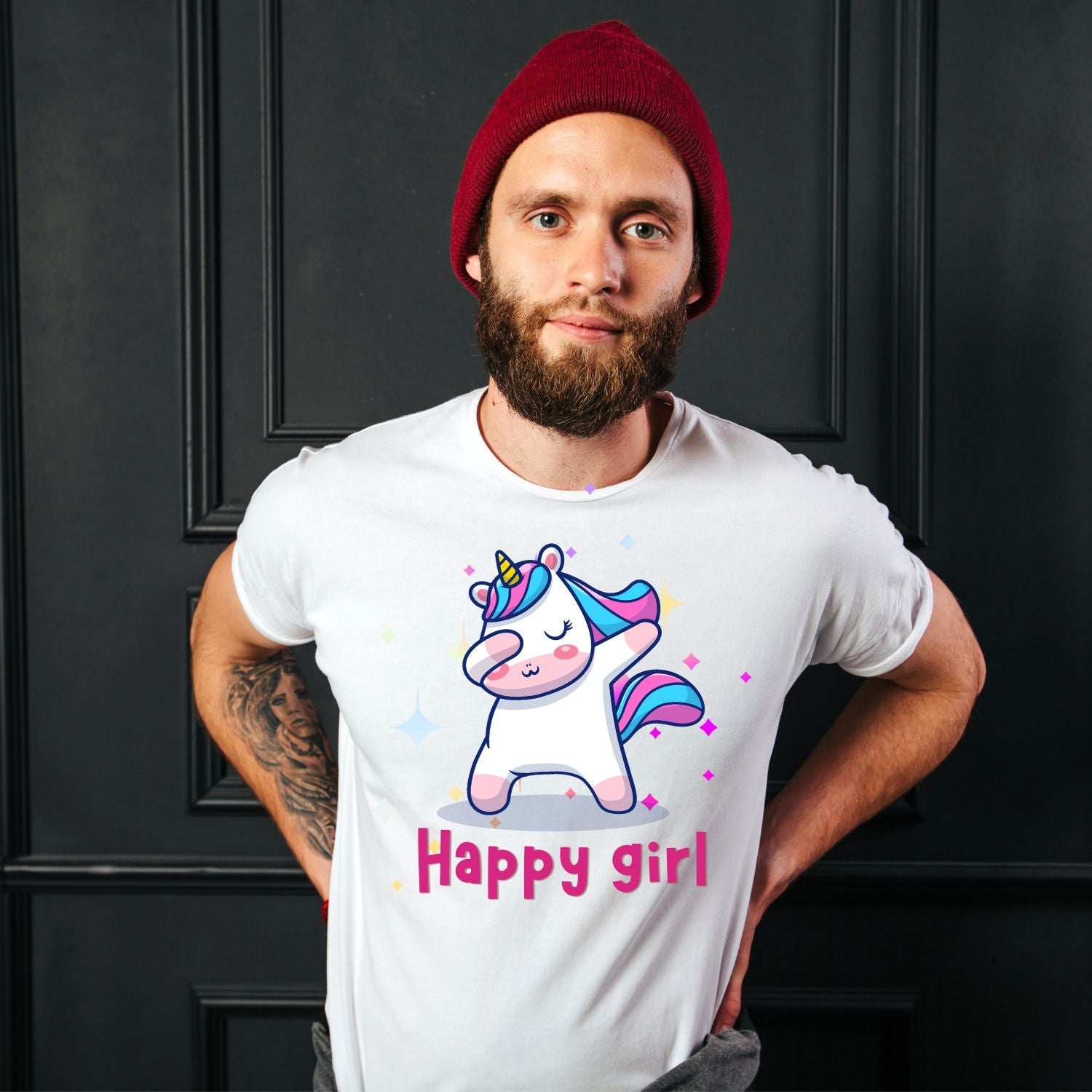 Tricou "happy girl" - Cadouri Personalizate