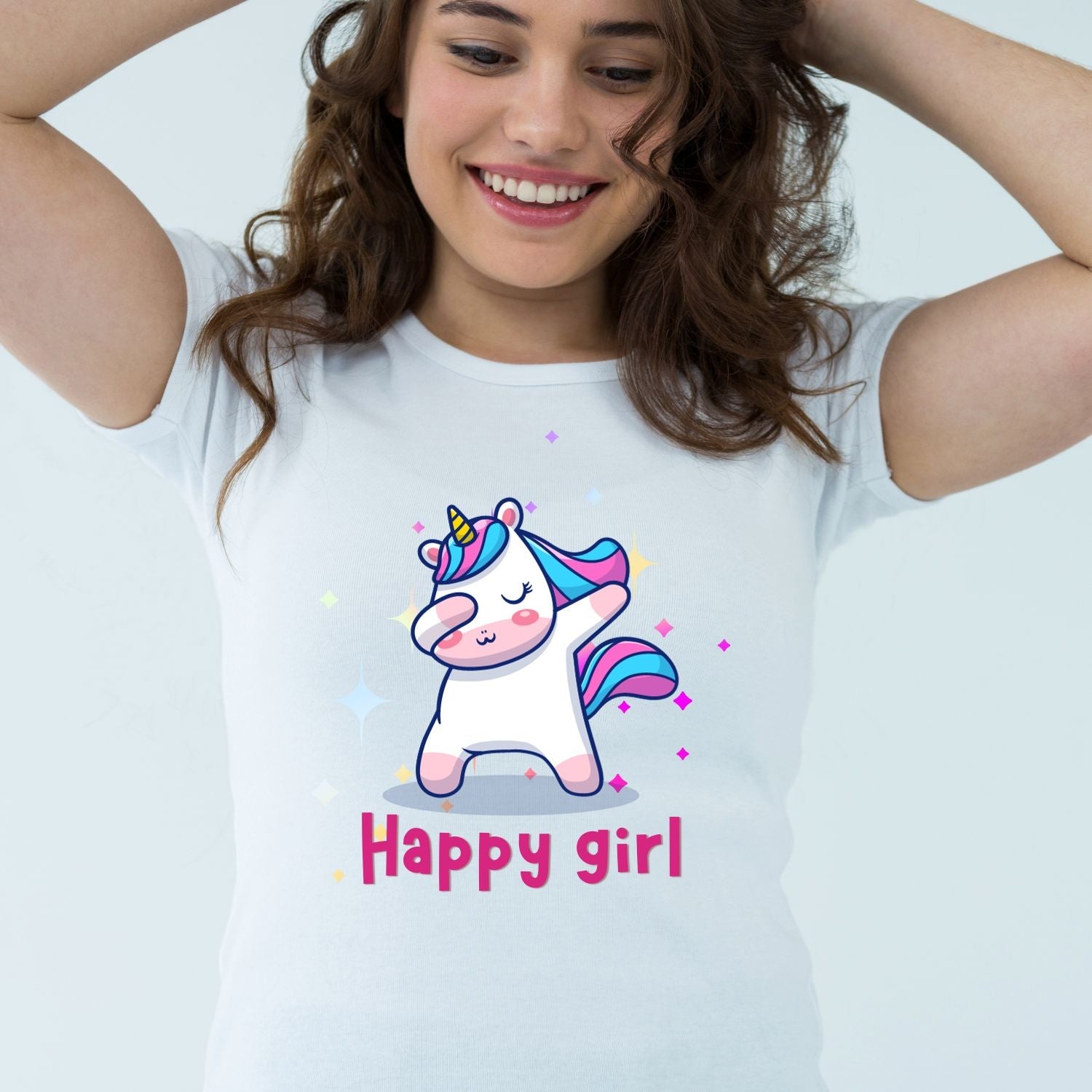 Tricou "happy girl" - Cadouri Personalizate