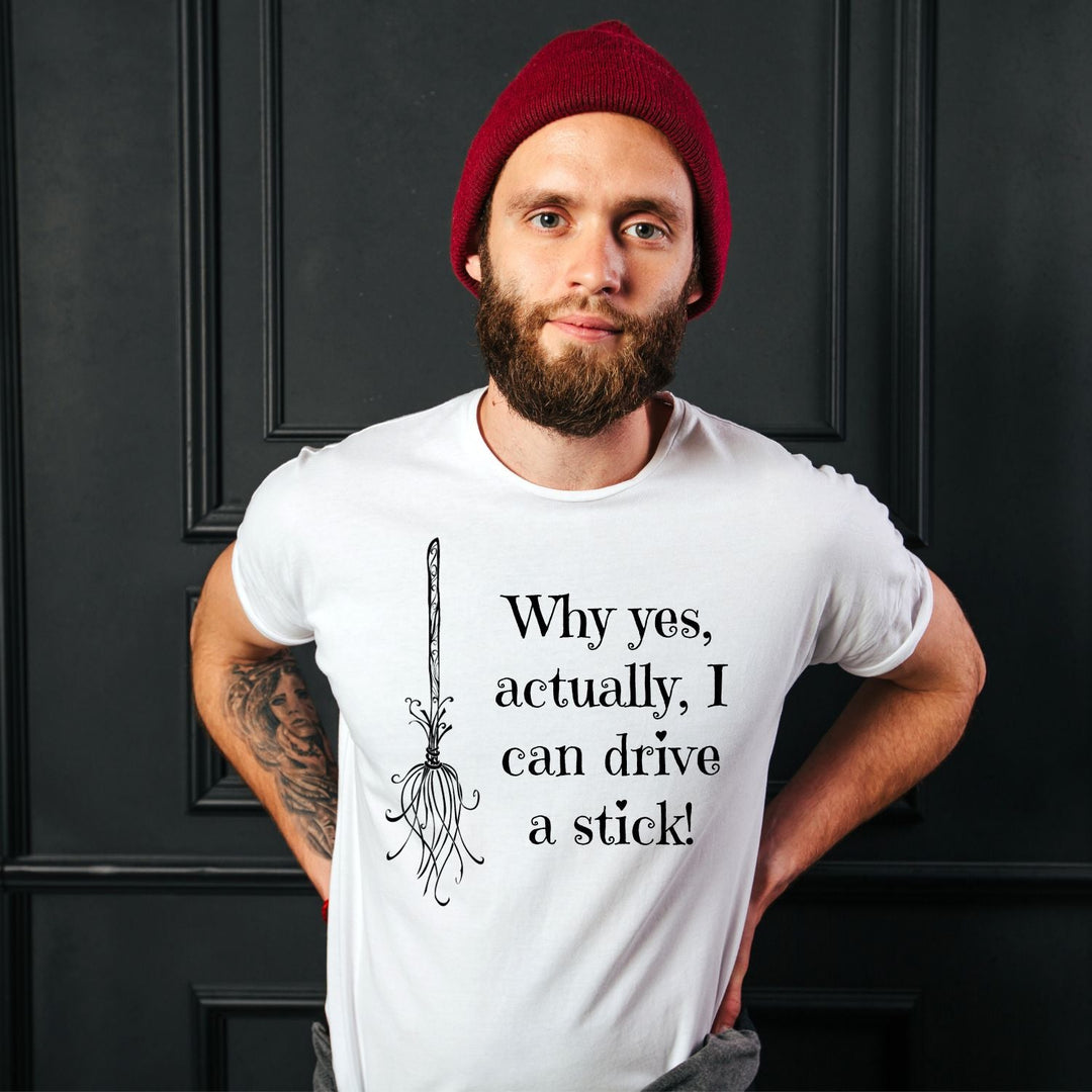 Tricou "i can drive a stick" - Cadouri Personalizate