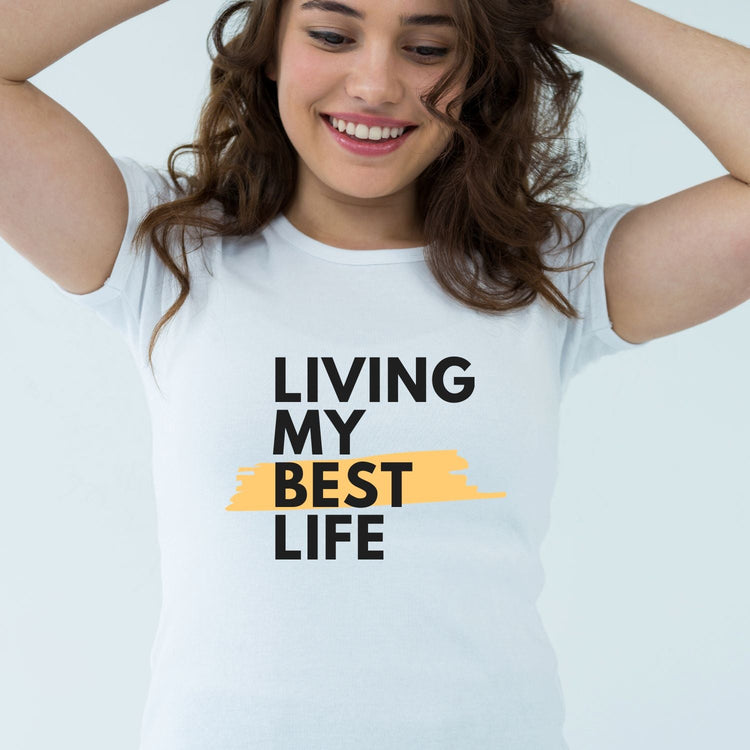 Tricou "living my best life" - Cadouri Personalizate