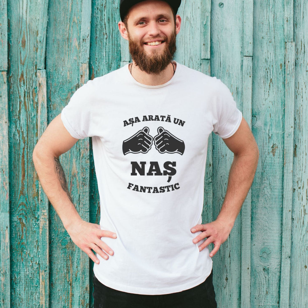 Tricou personalizat Naș Fantastic - Cadouri Personalizate